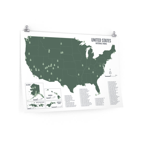 United States National Parks Map