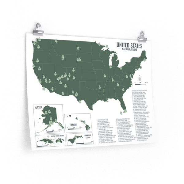 United States National Parks Map