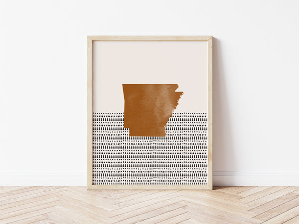 Arkansas Boho Wall Art Map