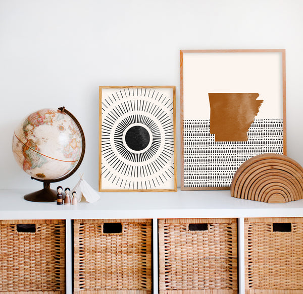 Arkansas Boho Wall Art Map