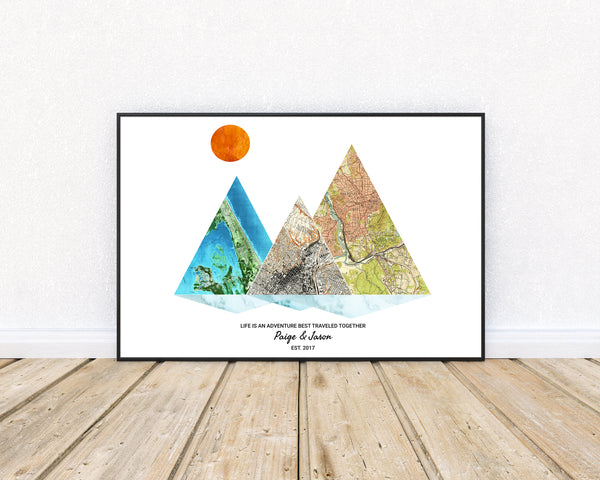 Personalized Mountain Travel Map