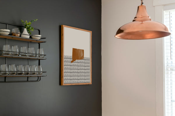 Connecticut Boho Wall Art Map