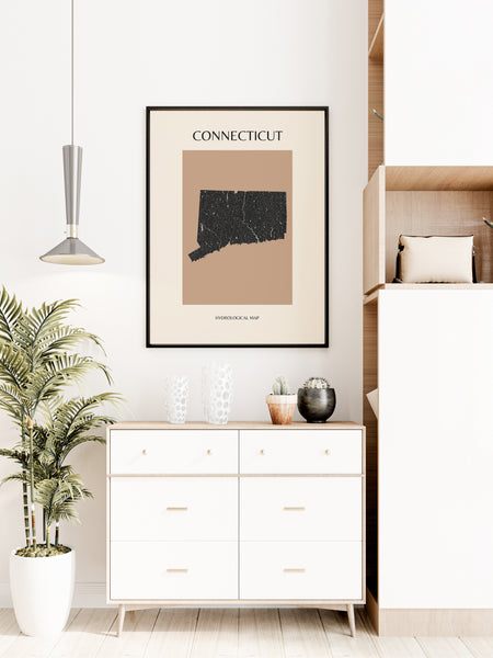 Connecticut Mid-Century Hydrological Map