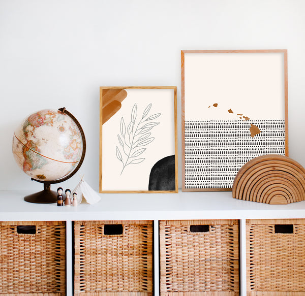 Hawaii Boho Wall Art Map