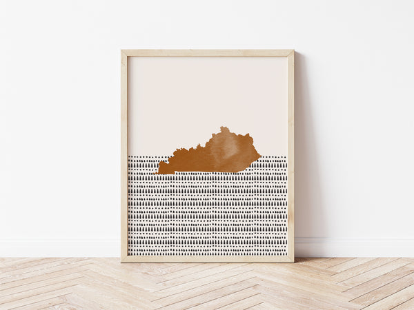 Kentucky Boho Wall Art Map