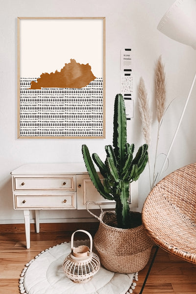 Kentucky Boho Wall Art Map