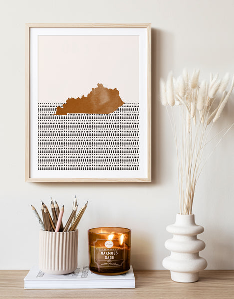 Kentucky Boho Wall Art Map