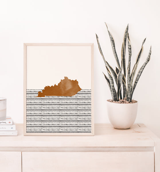 Kentucky Boho Wall Art Map