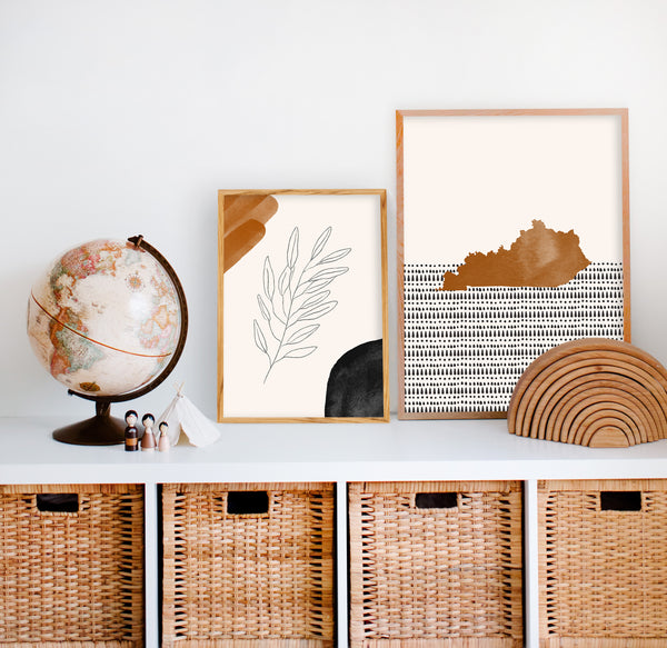 Kentucky Boho Wall Art Map