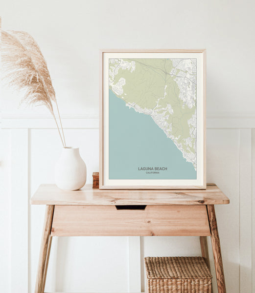 Laguna Beach California Map Print