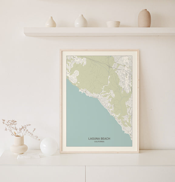 Laguna Beach California Map Print