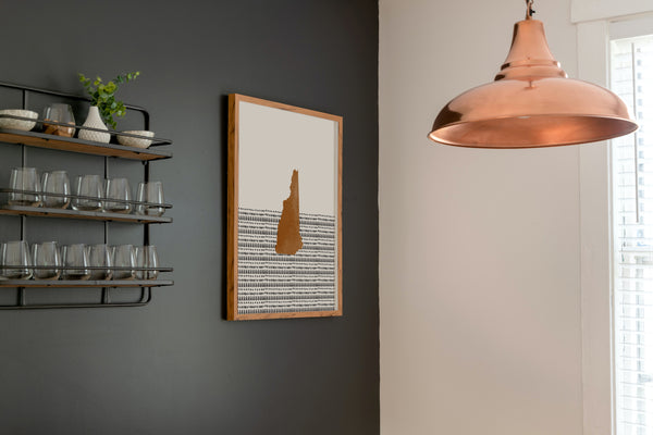 New Hampshire Boho Wall Art Map