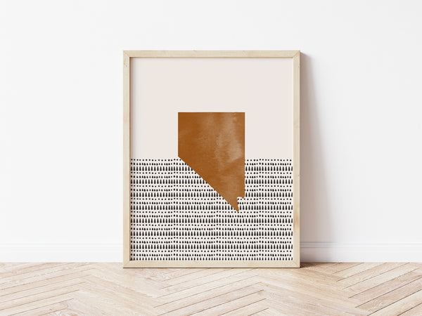 Nevada Boho Wall Art Map