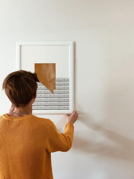 Nevada Boho Wall Art Map