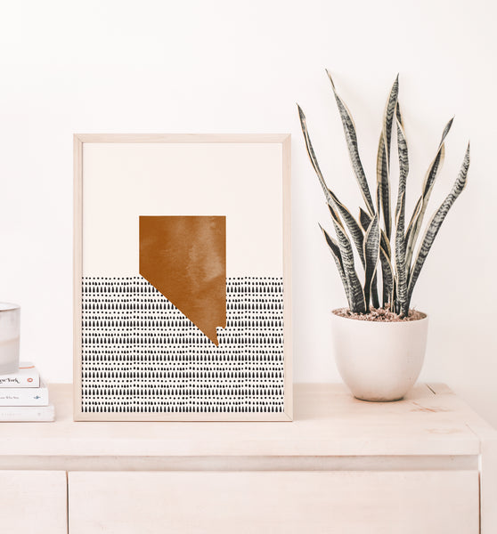 Nevada Boho Wall Art Map