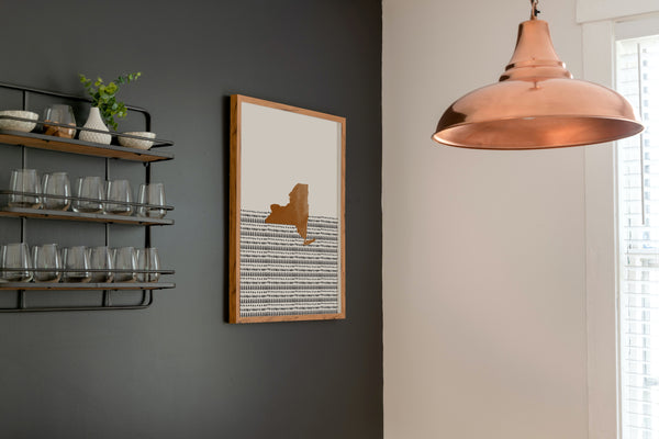 New York Boho Wall Art Map