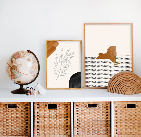 New York Boho Wall Art Map