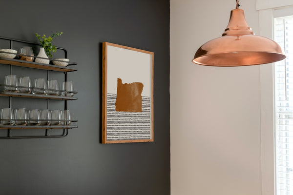 Oregon Boho Wall Art Map