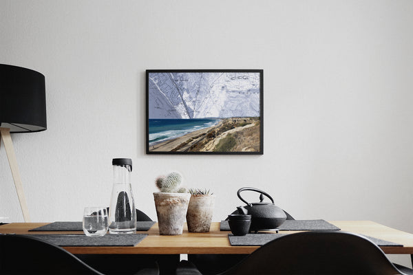 San Clemente State Beach Map Art