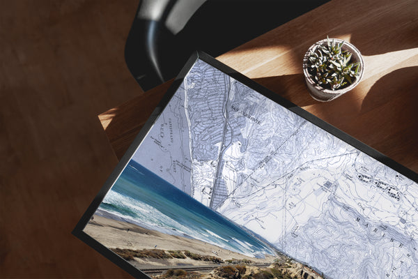 San Clemente State Beach Map Art