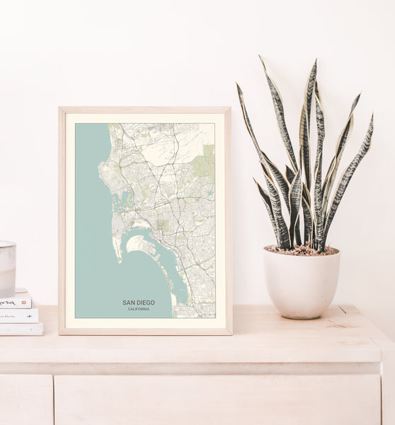 San Diego California Map Print