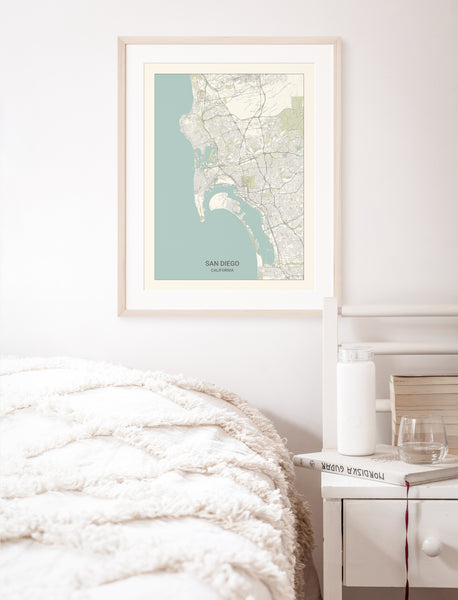 San Diego California Map Print