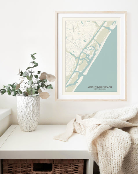 Wrightsville Beach North Carolina Map Print