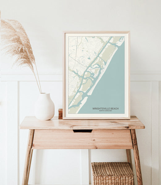 Wrightsville Beach North Carolina Map Print
