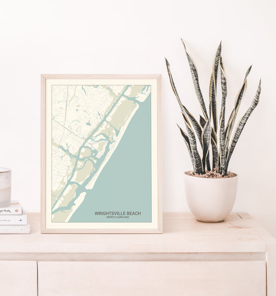 Wrightsville Beach North Carolina Map Print