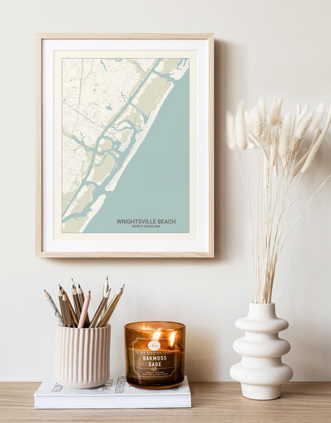 Wrightsville Beach North Carolina Map Print
