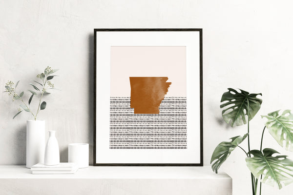 Arkansas Boho Wall Art Map