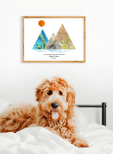 Personalized Mountain Travel Map