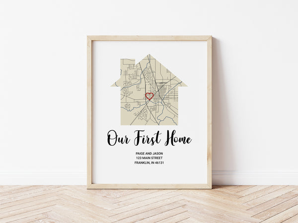 First Home Map Gift