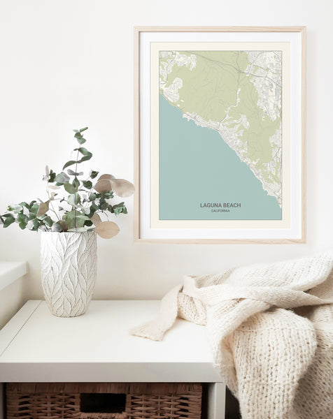 Laguna Beach California Map Print