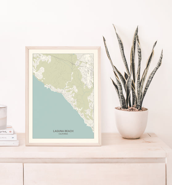 Laguna Beach California Map Print