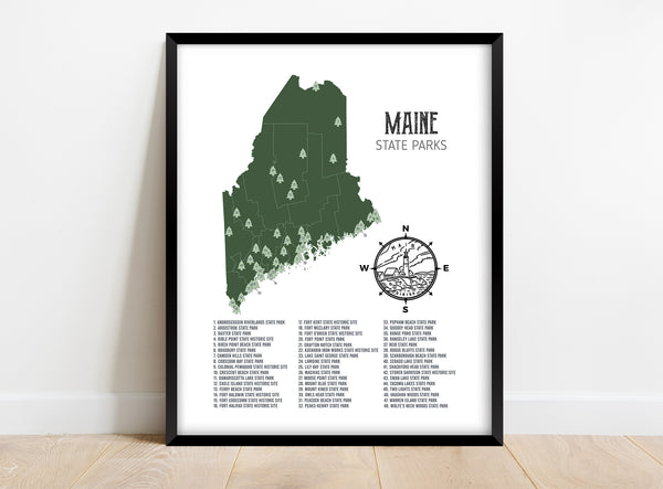 Maine State Parks Map