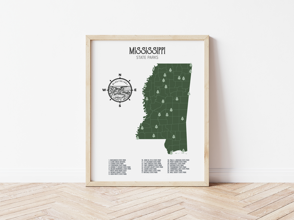 Mississippi State Parks Map