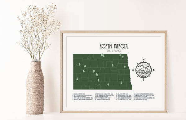 North Dakota State Parks Map