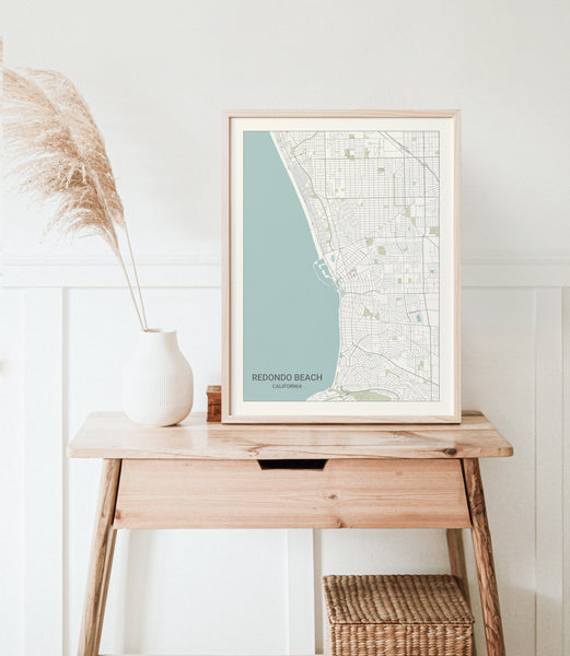 Redondo Beach California Map Print