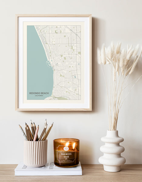 Redondo Beach California Map Print