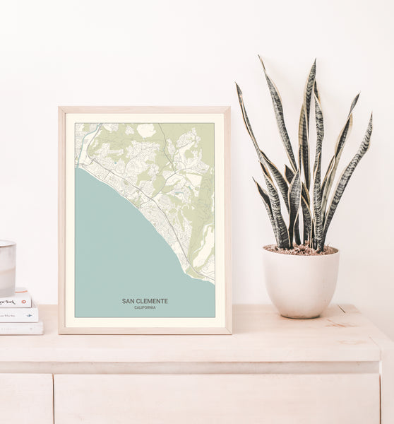 San Clemente California Map Print