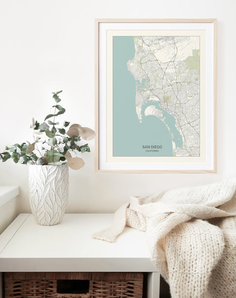 San Diego California Map Print