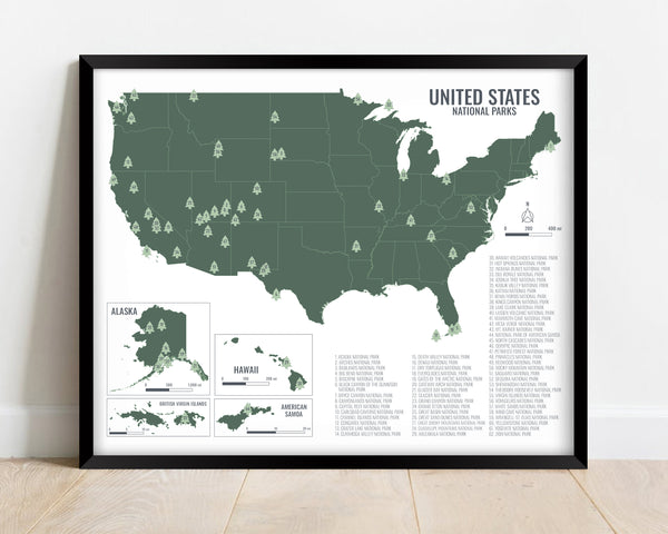 United States National Parks Map