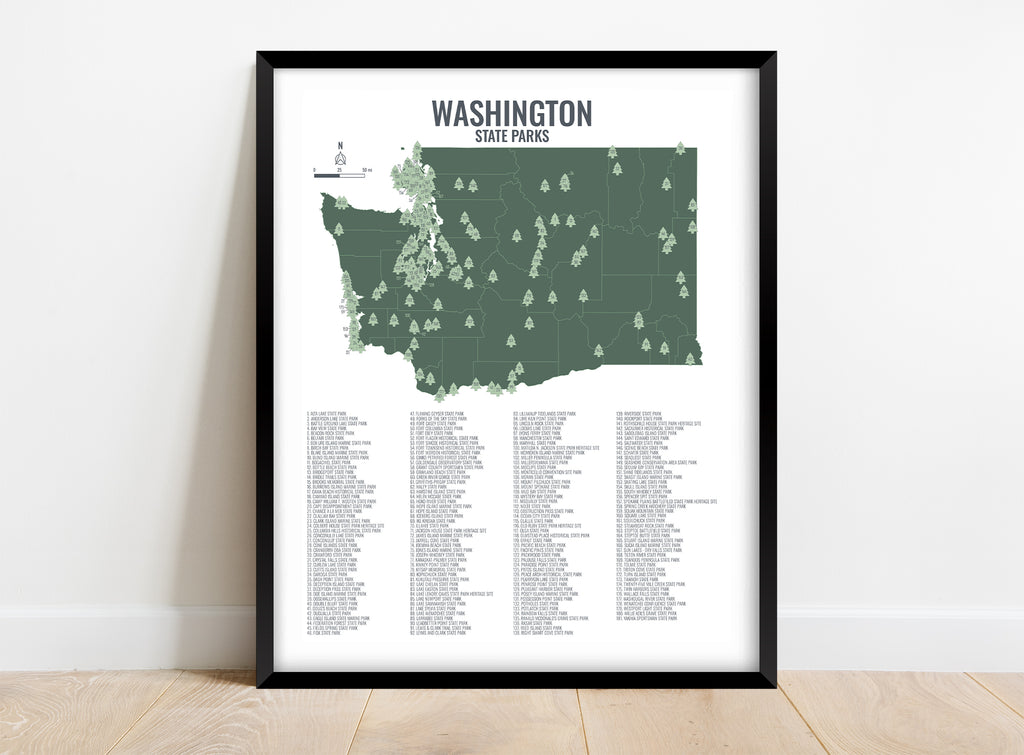 Washington State Park Map – Maps By Paige