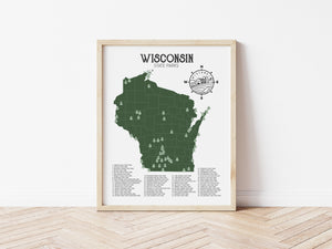 Wisconsin State Park Map