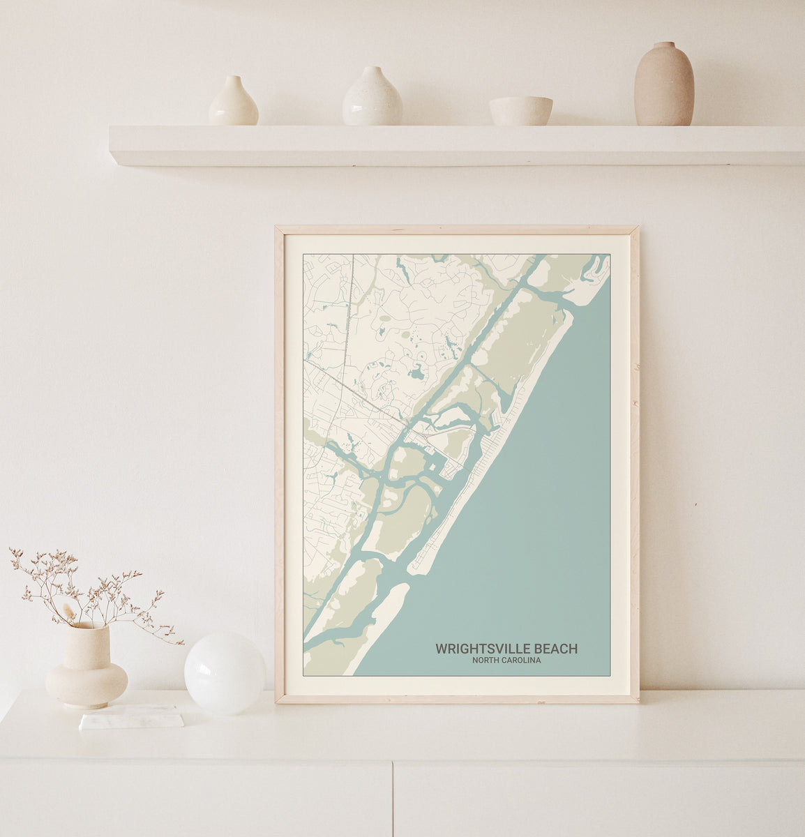 Wrightsville Beach North Carolina Map Print – Maps By Paige