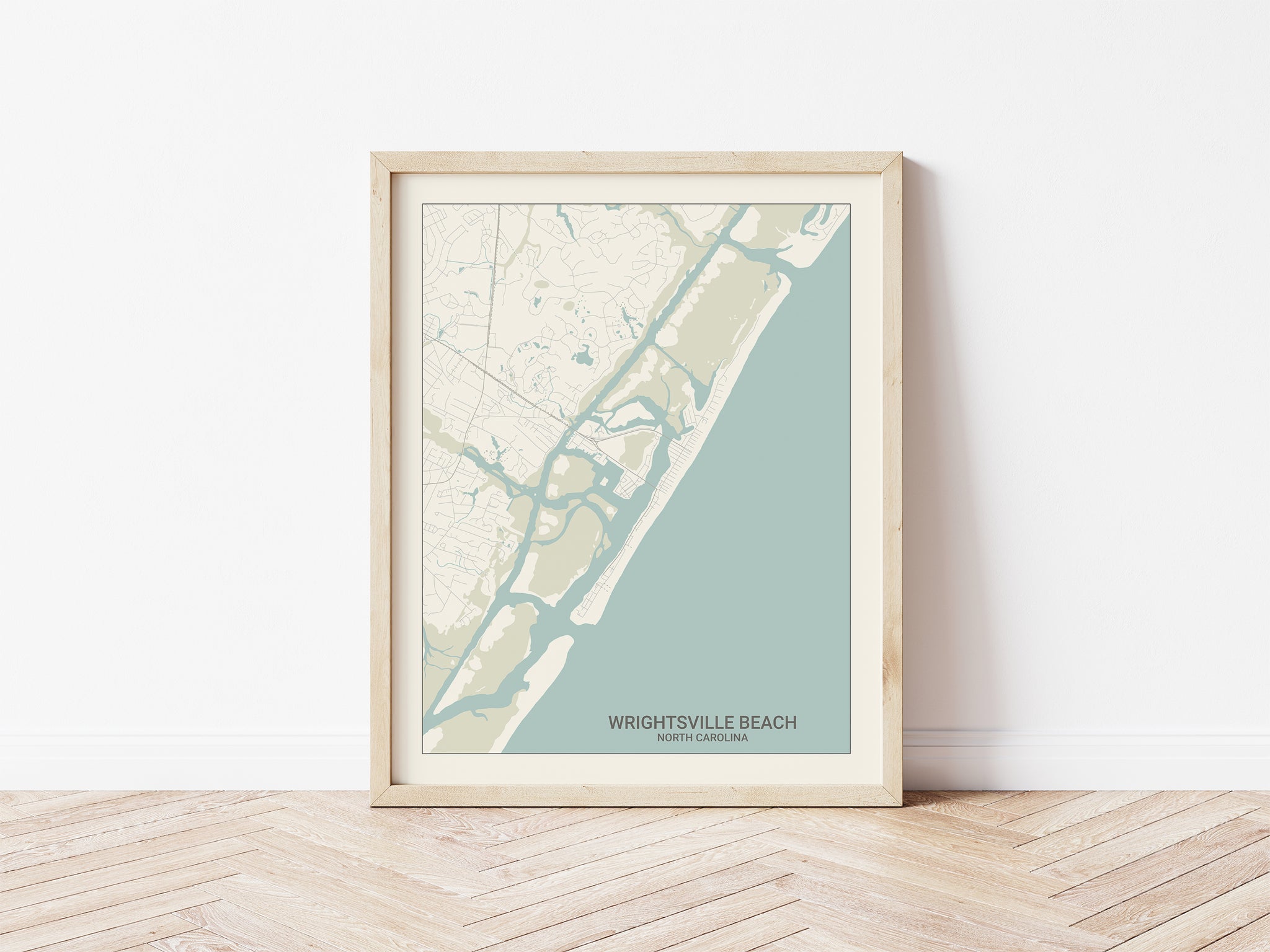 Wrightsville Beach North Carolina Map Print