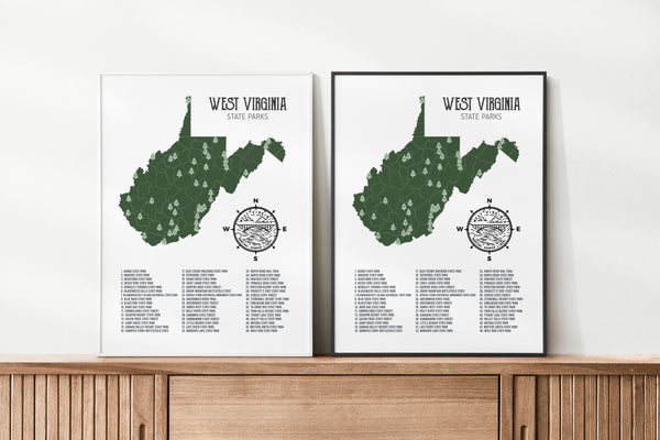 West Virginia State Parks Map