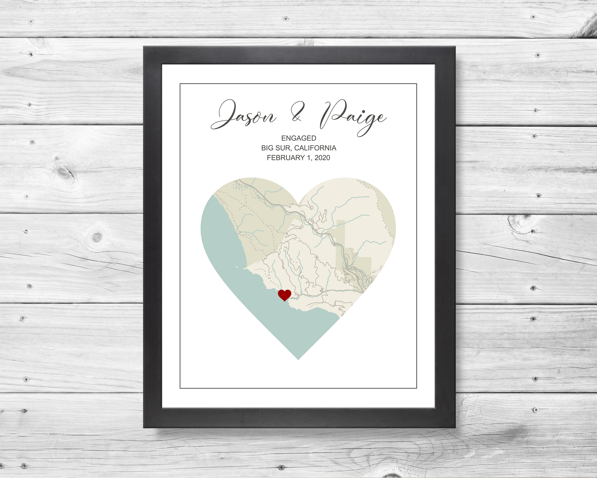 Engagement Map Print